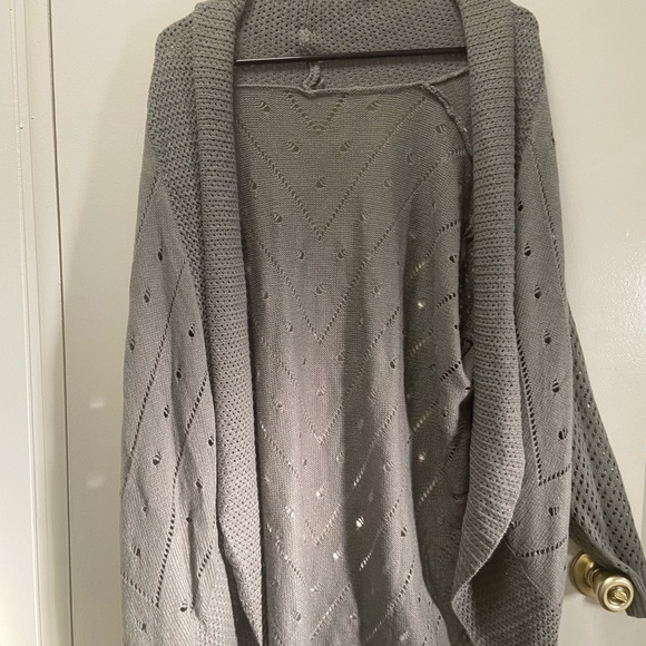 Emery Rose, gray sweater cardigan women’s size large - Picture 1 of 8
